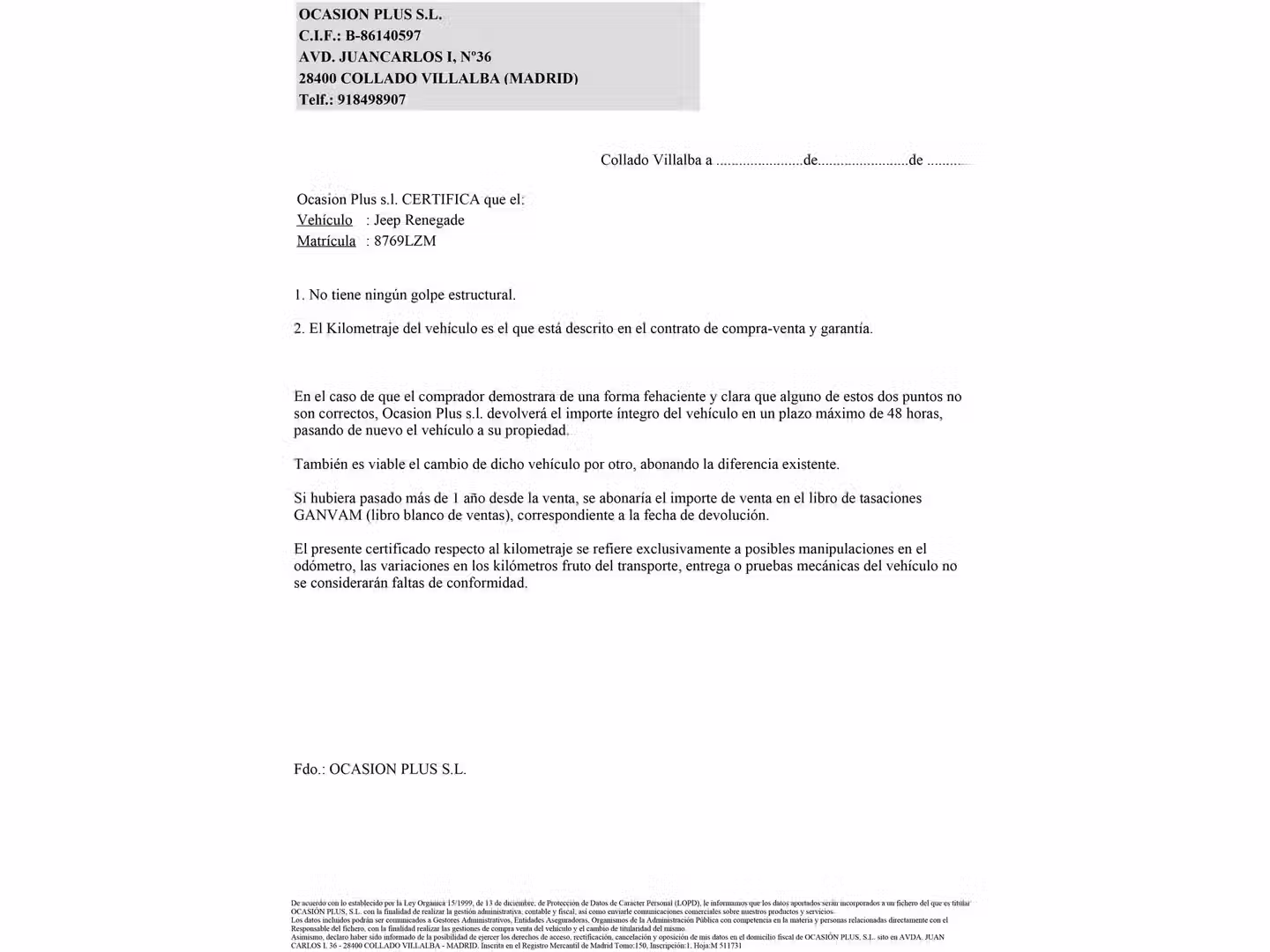 Certificado