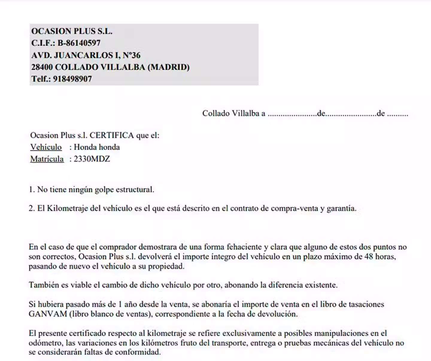 Certificado
