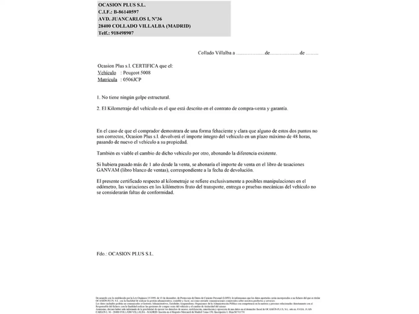 Certificado