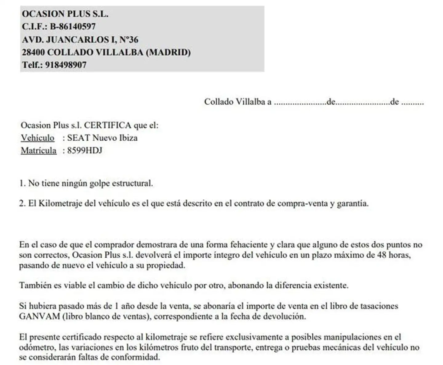 Certificado