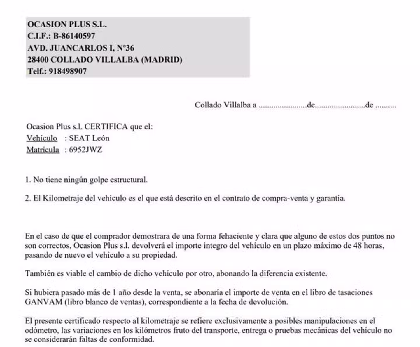 Certificado