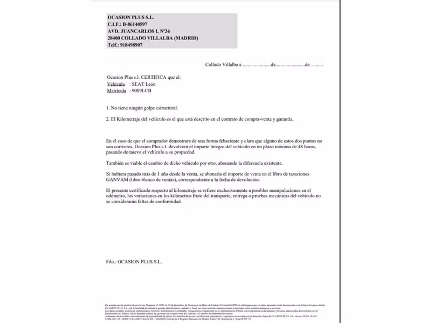 Certificado