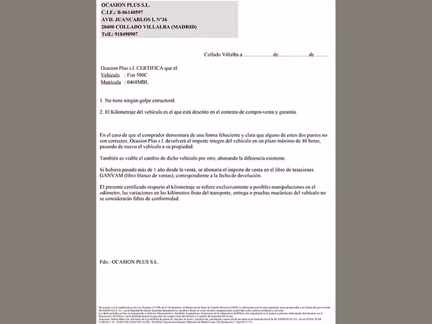 Certificado