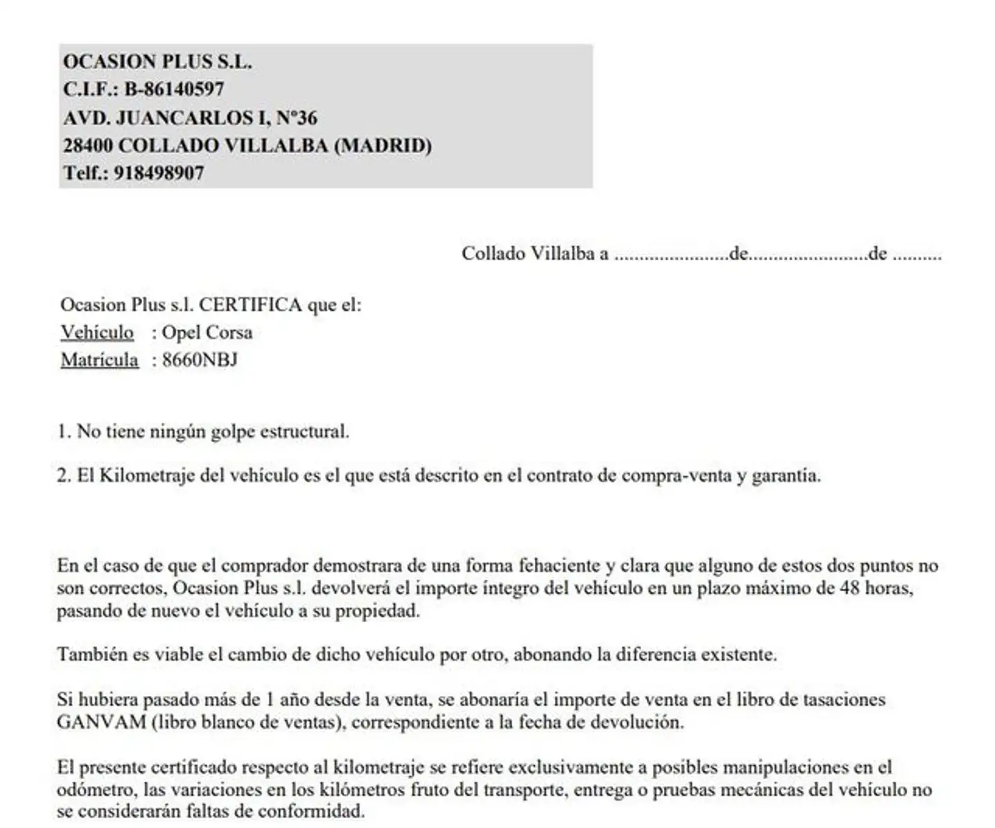 Certificado