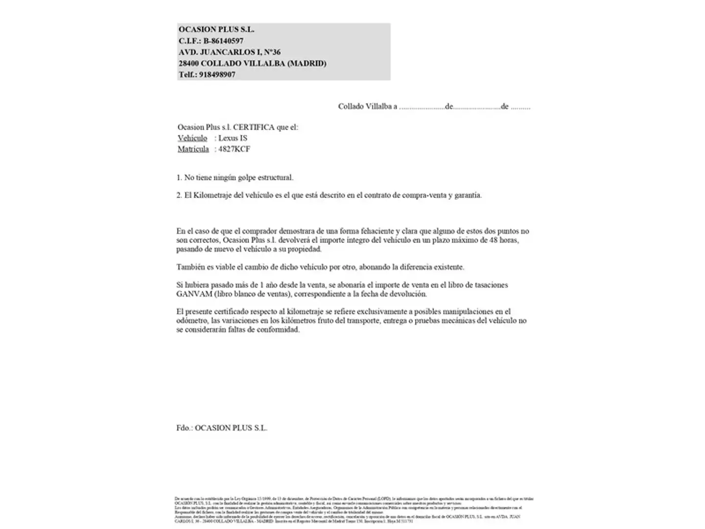 Certificado