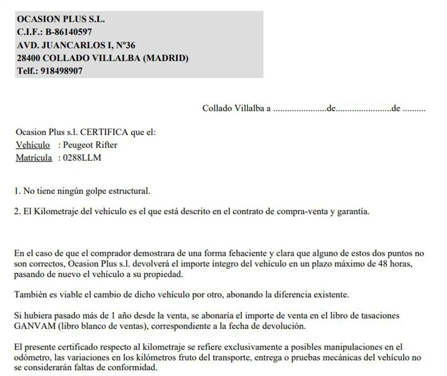 Certificado