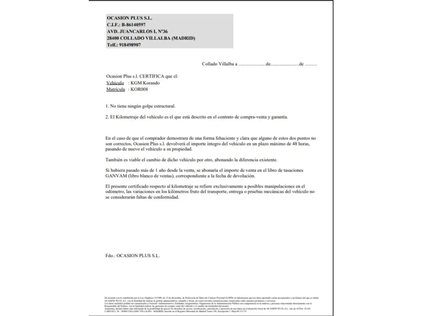 Certificado