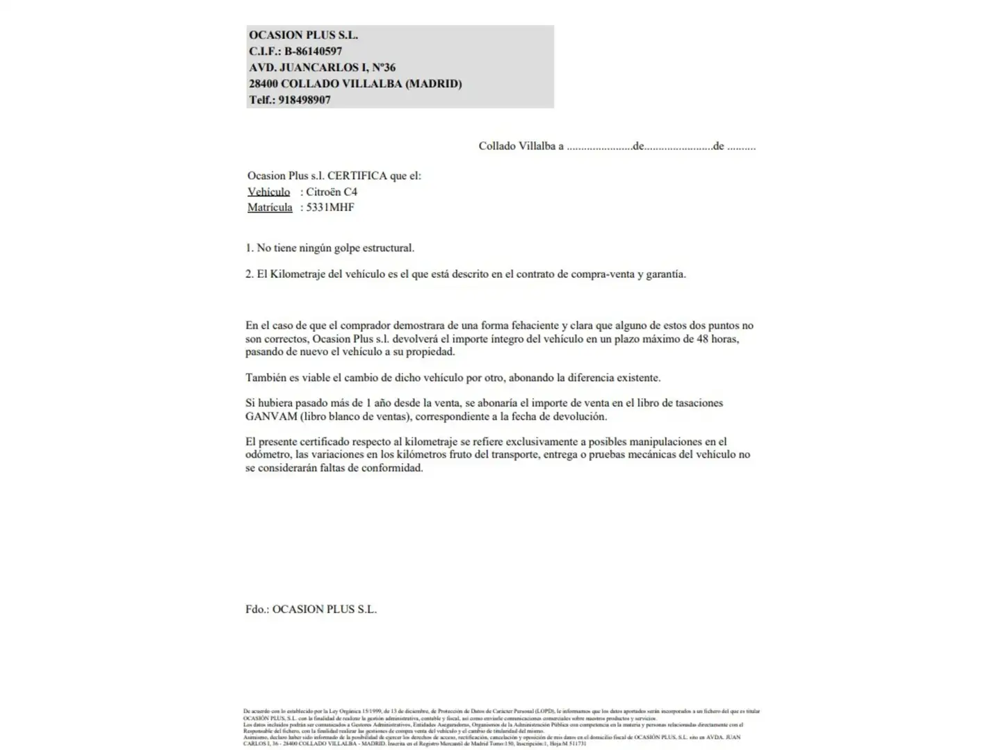 Certificado