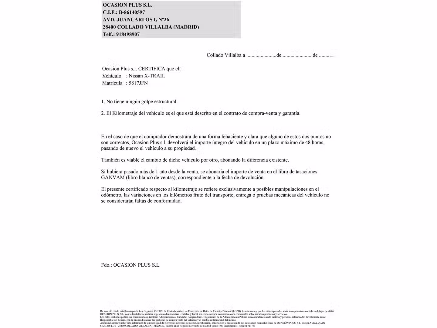 Certificado