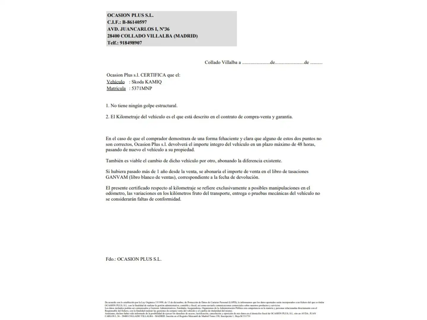 Certificado