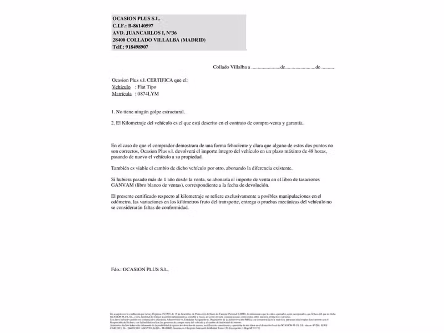 Certificado