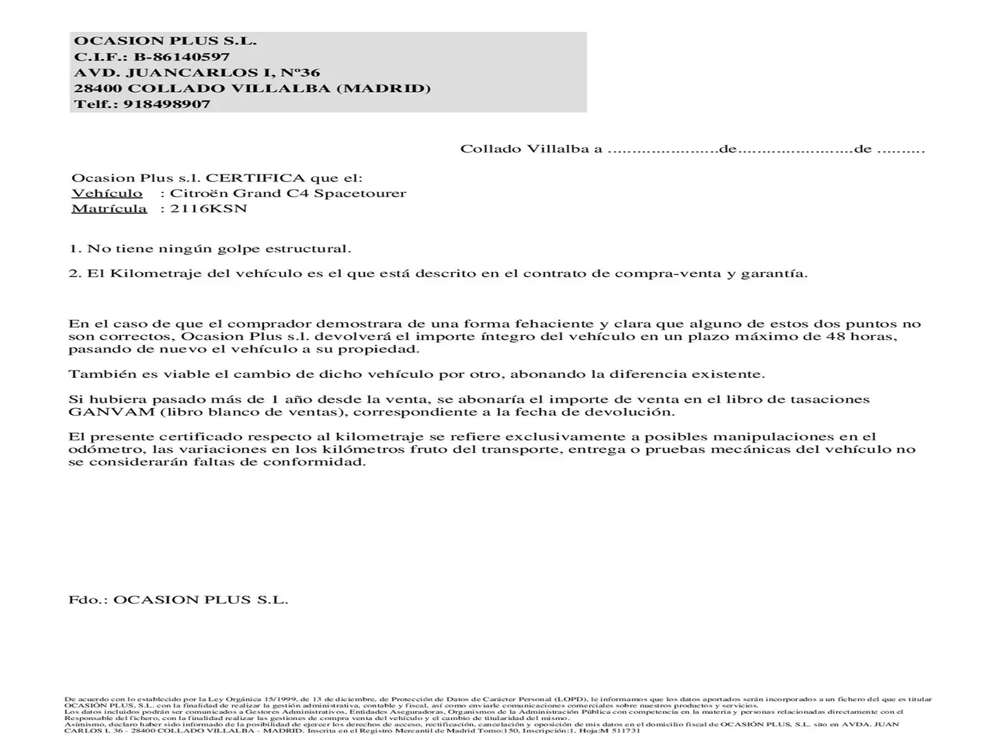 Certificado