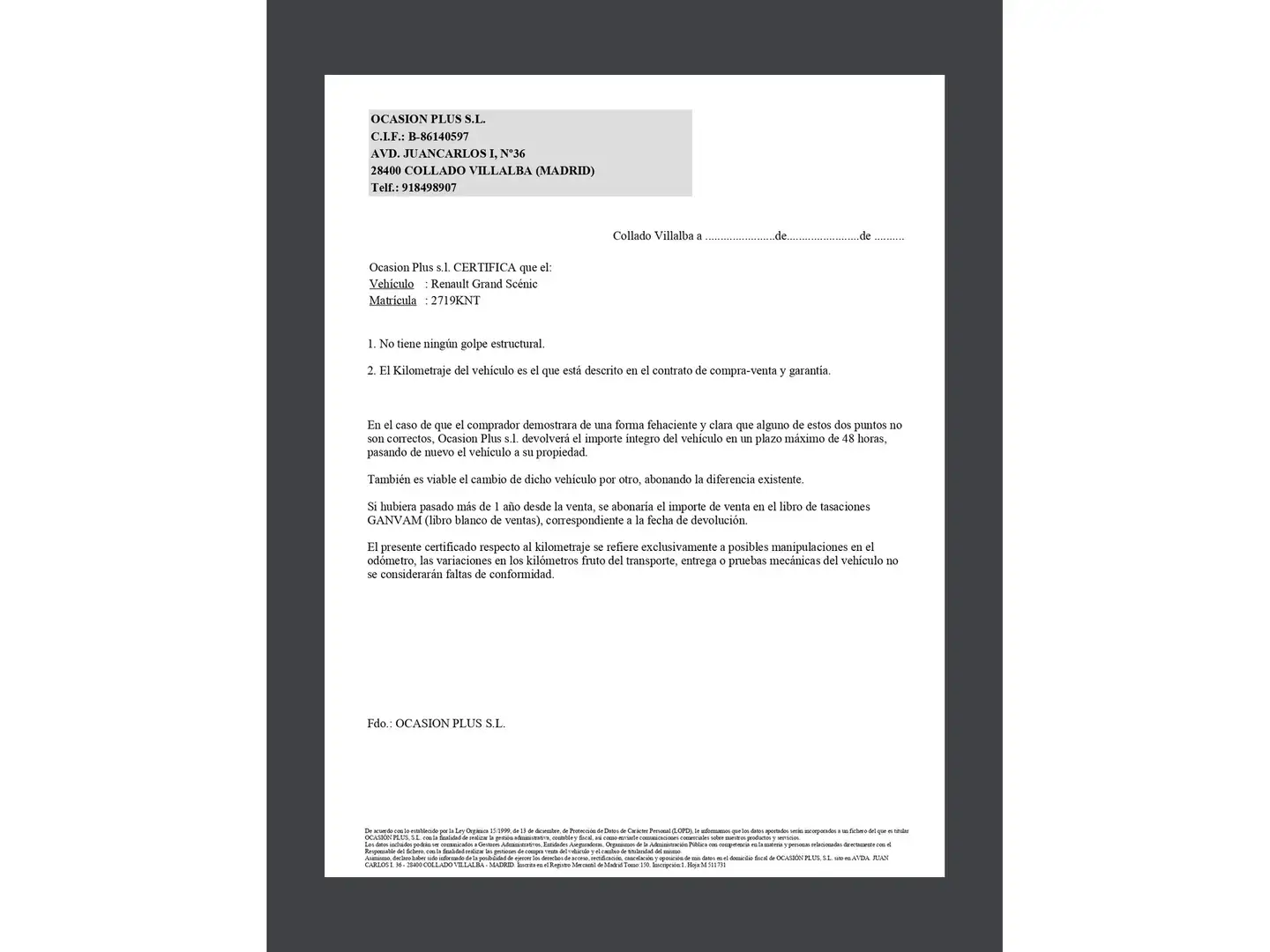 Certificado