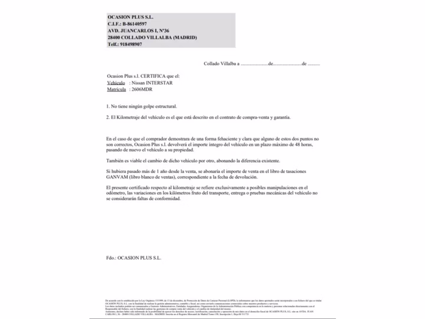 Certificado