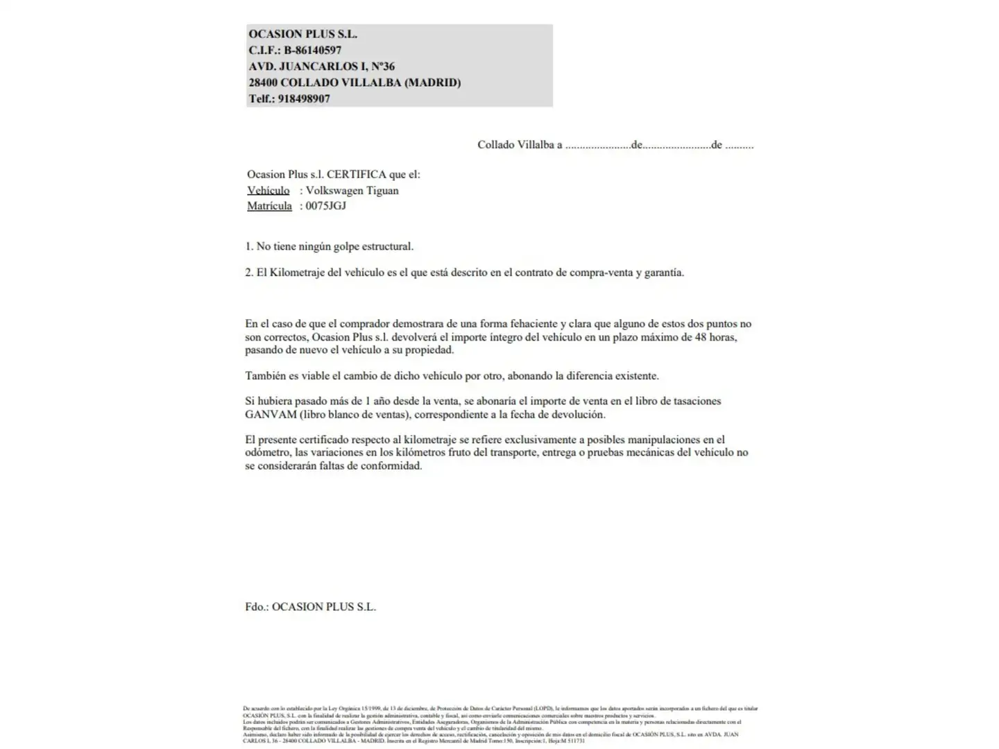 Certificado