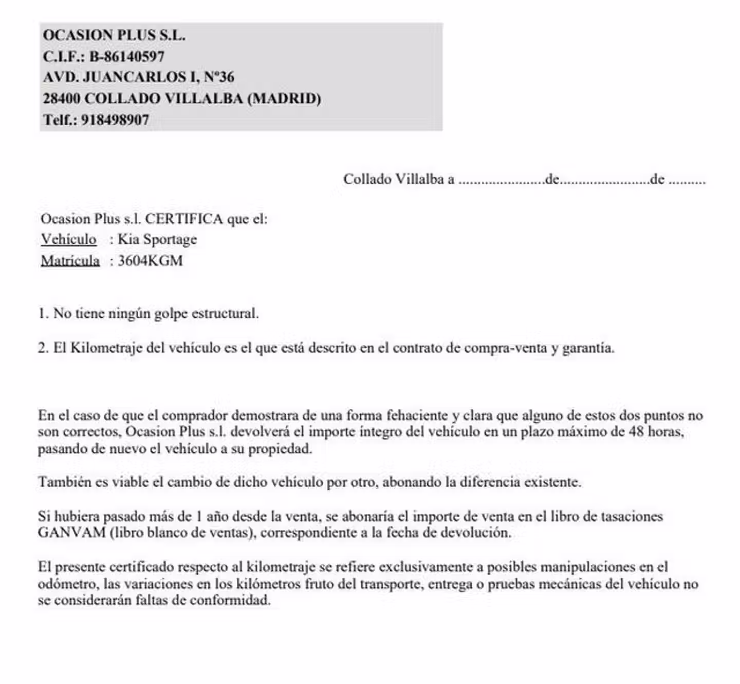 Certificado