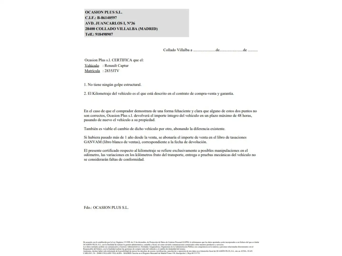 Certificado