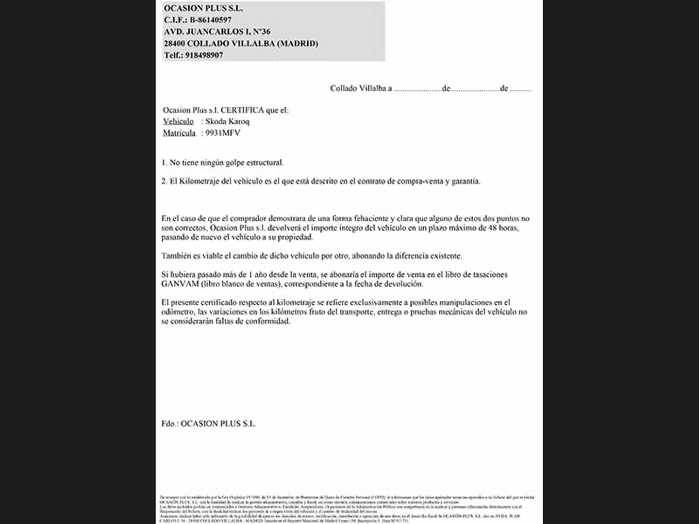 Certificado