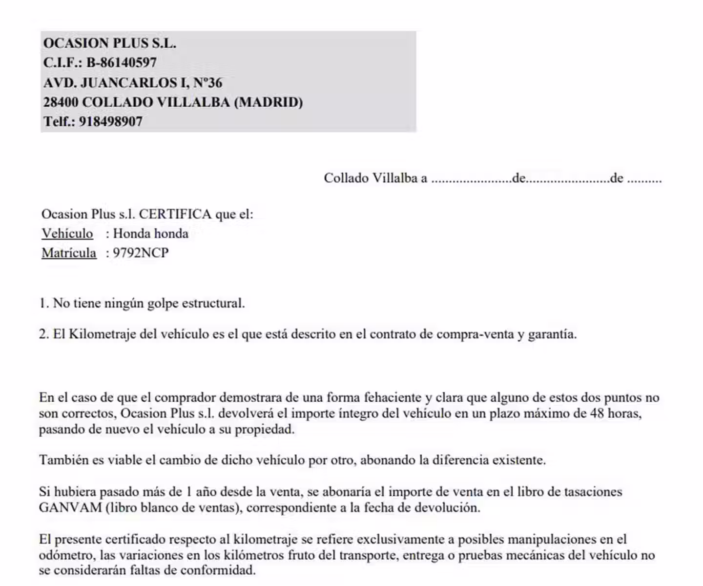 Certificado