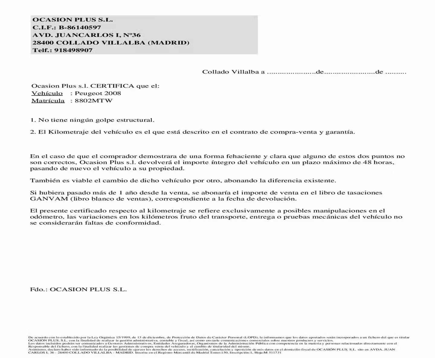 Certificado