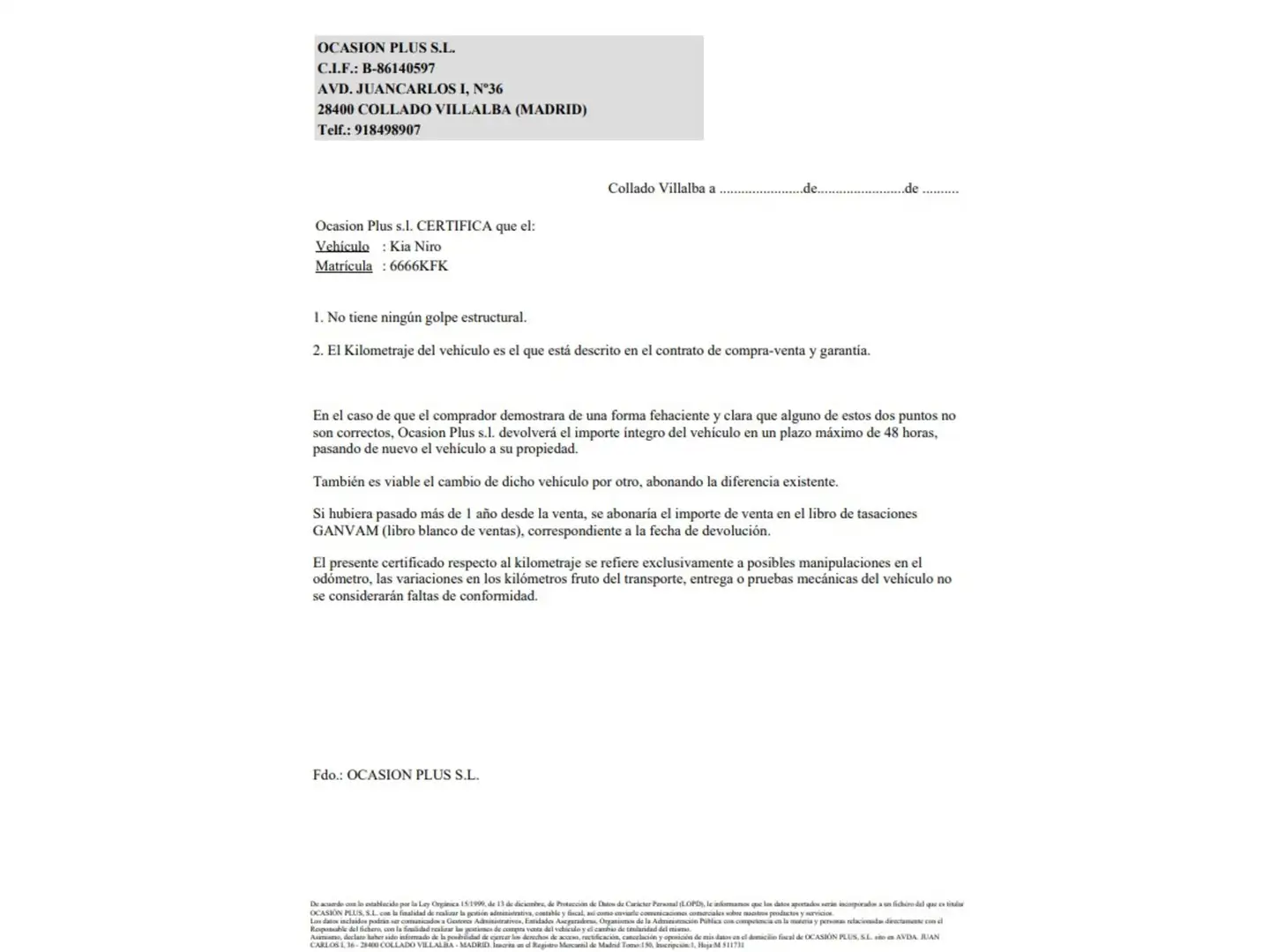 Certificado