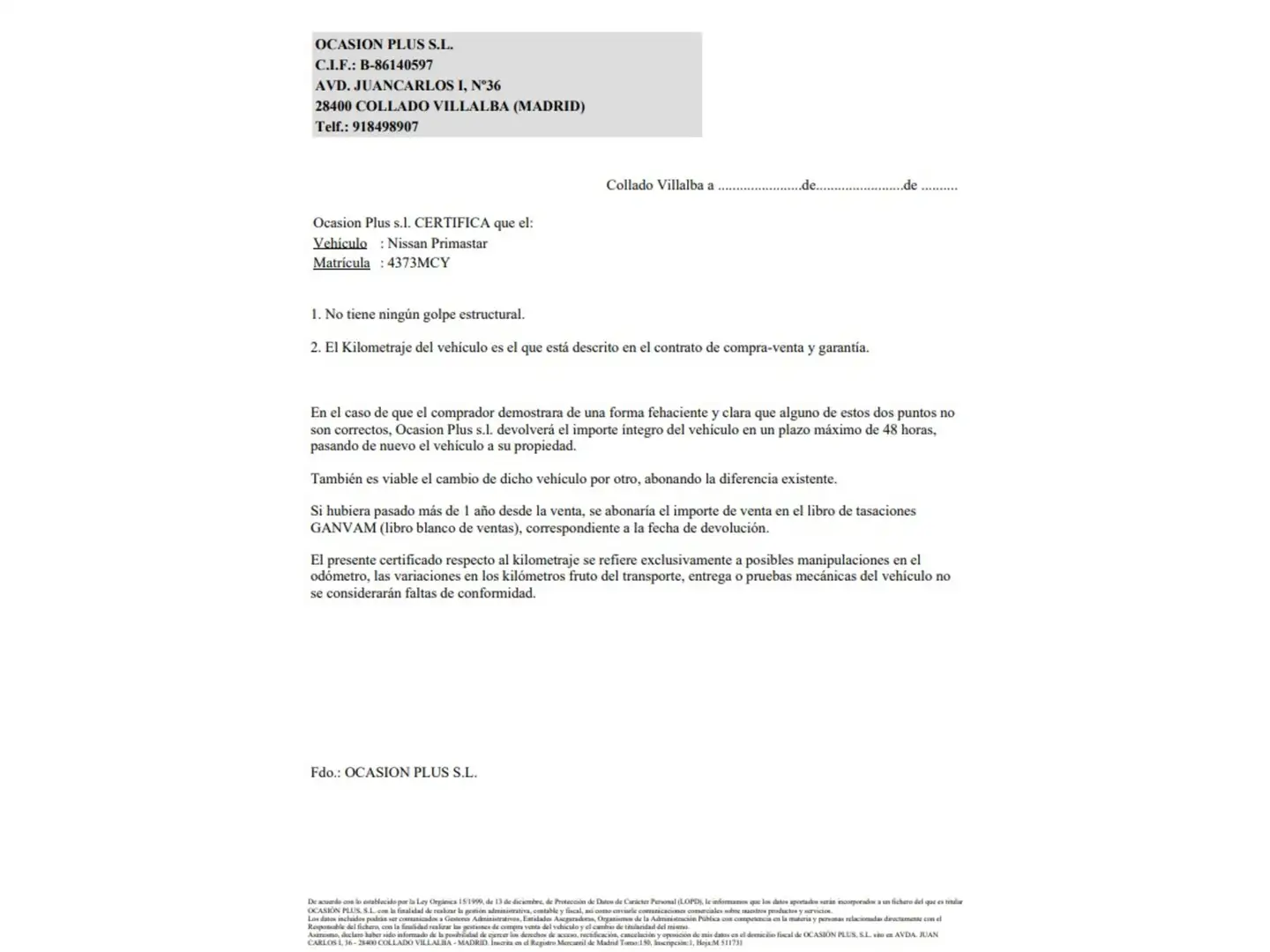 Certificado