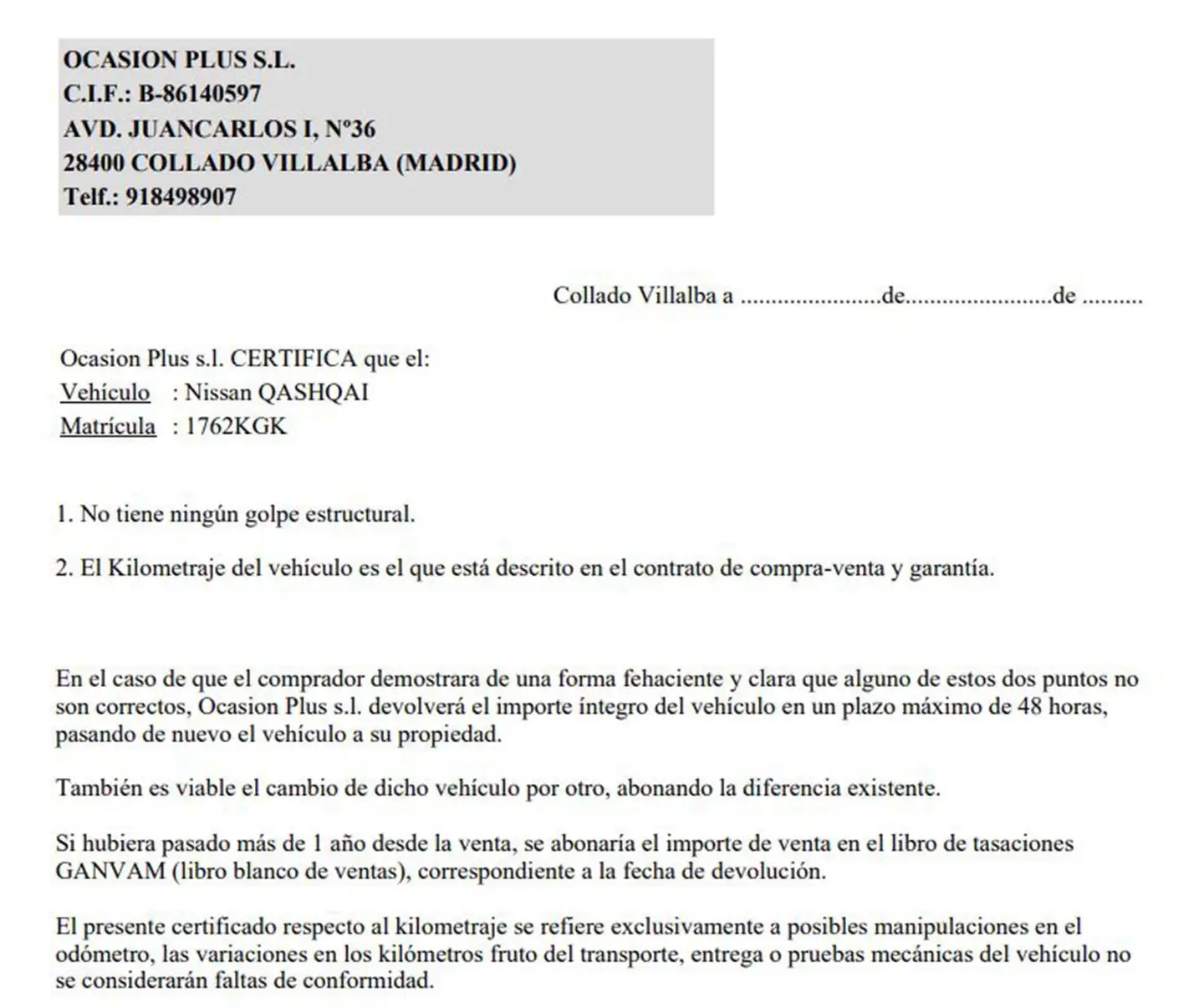 Certificado