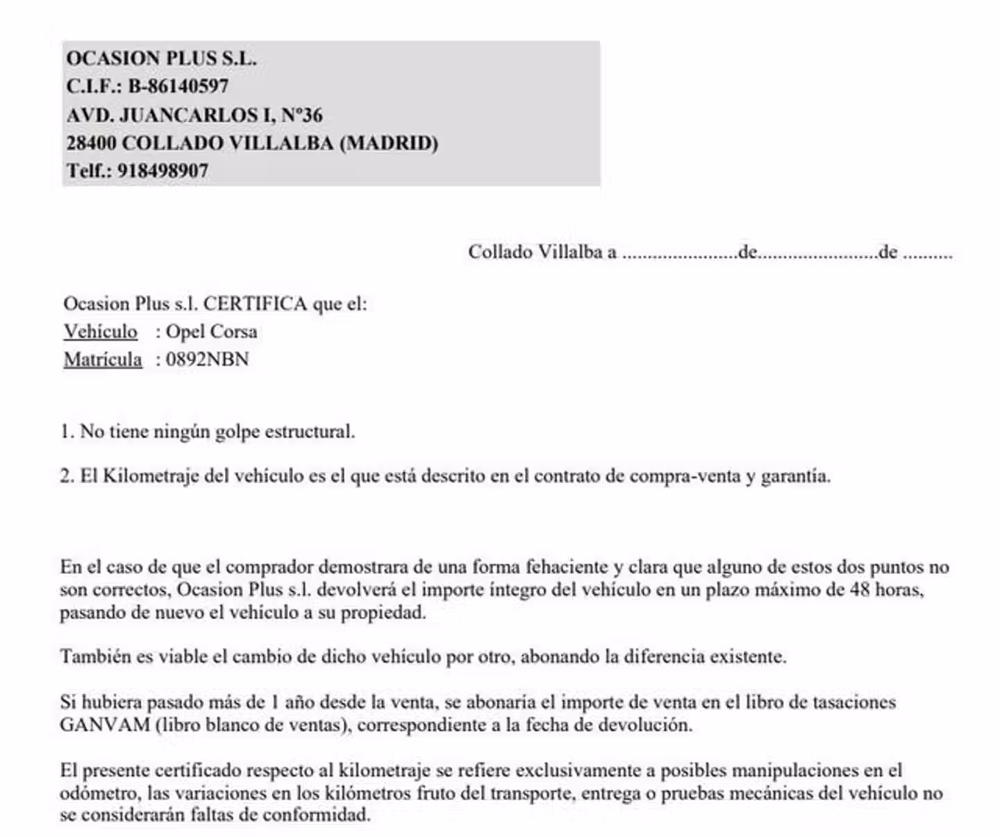 Certificado