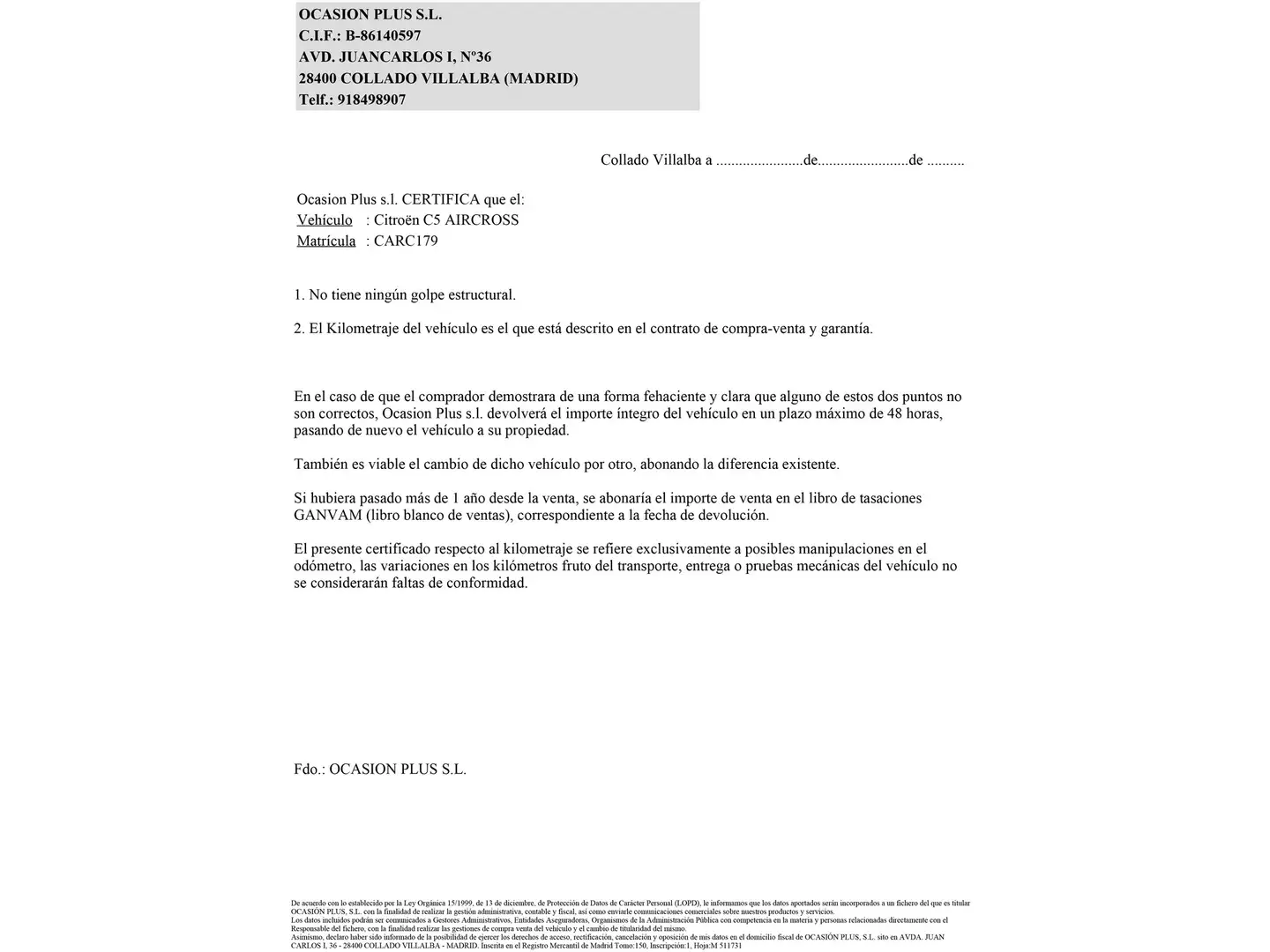 Certificado