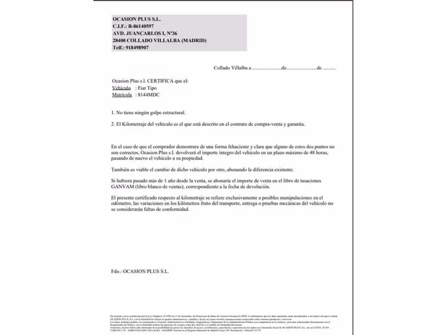 Certificado
