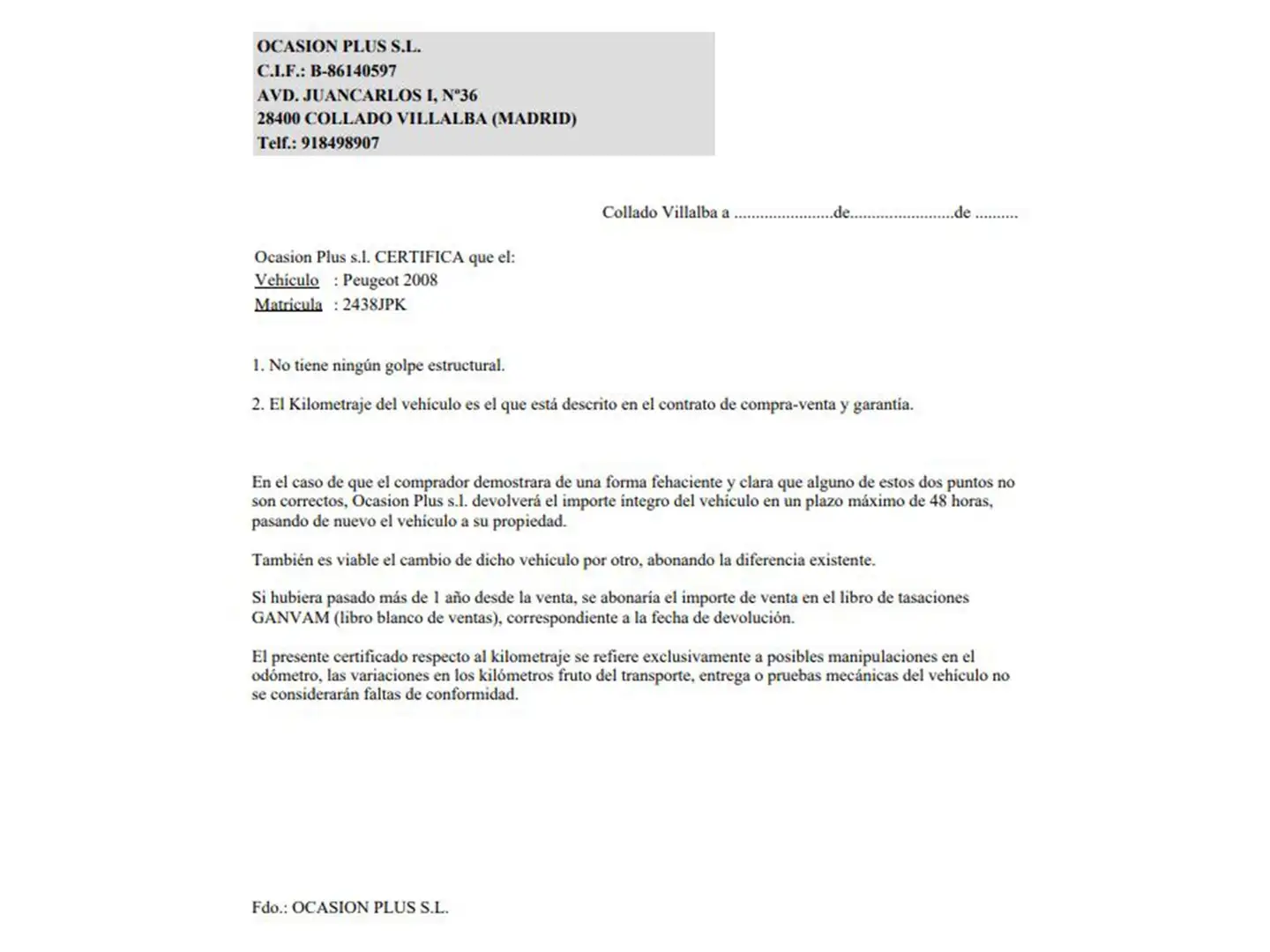 Certificado