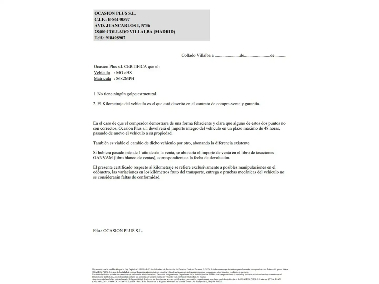Certificado