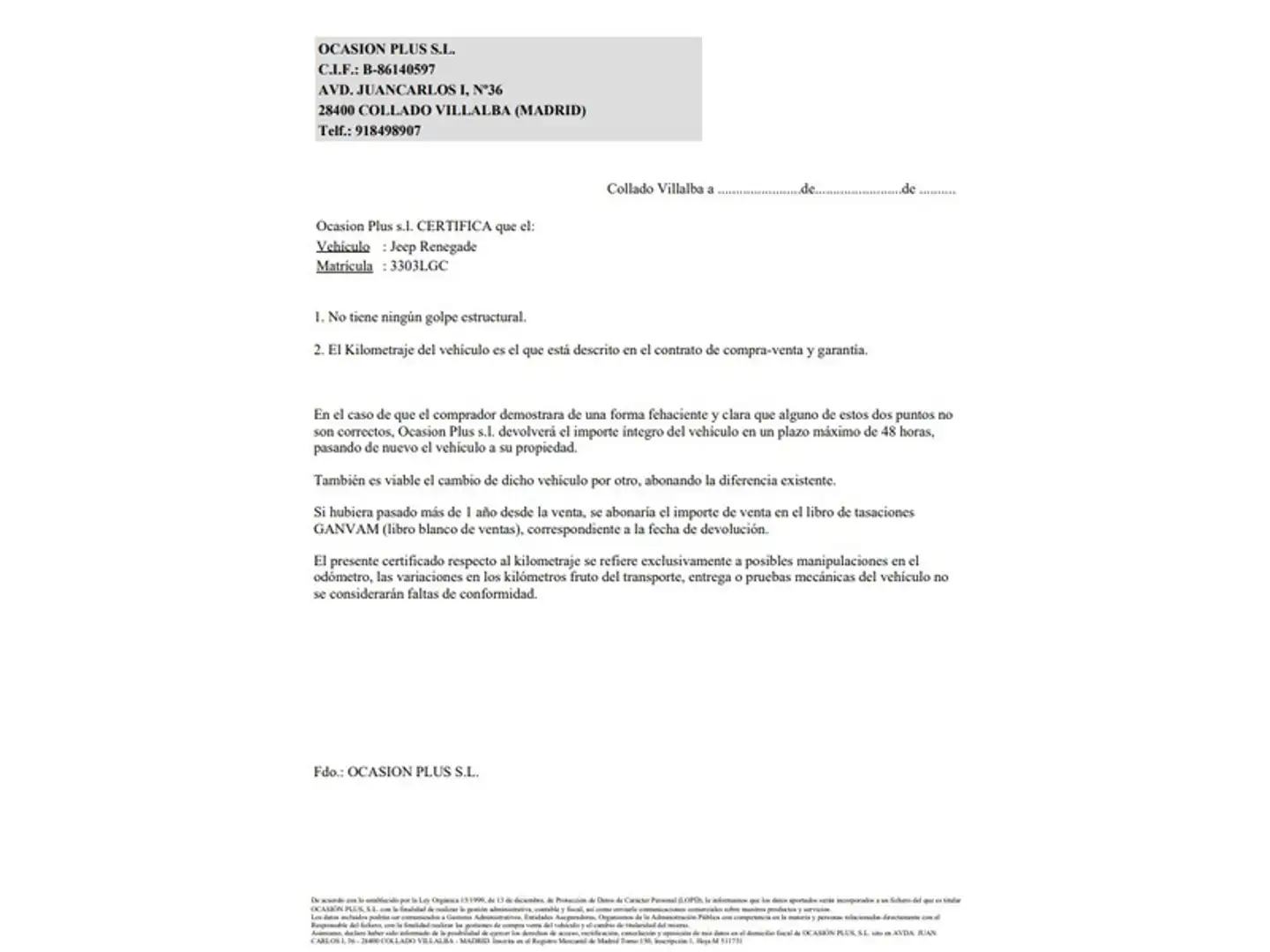 Certificado