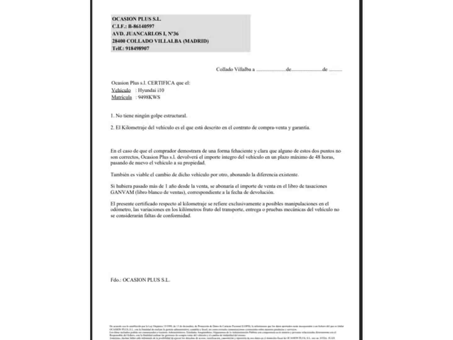 Certificado