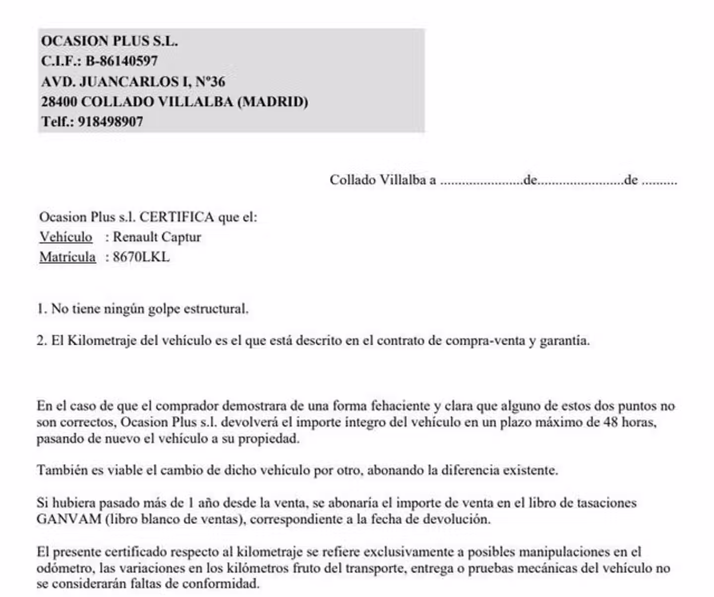 Certificado