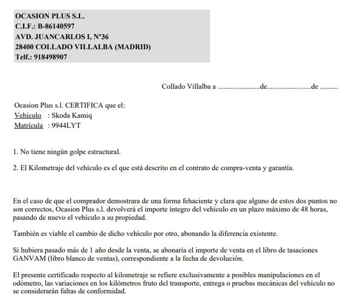 Certificado