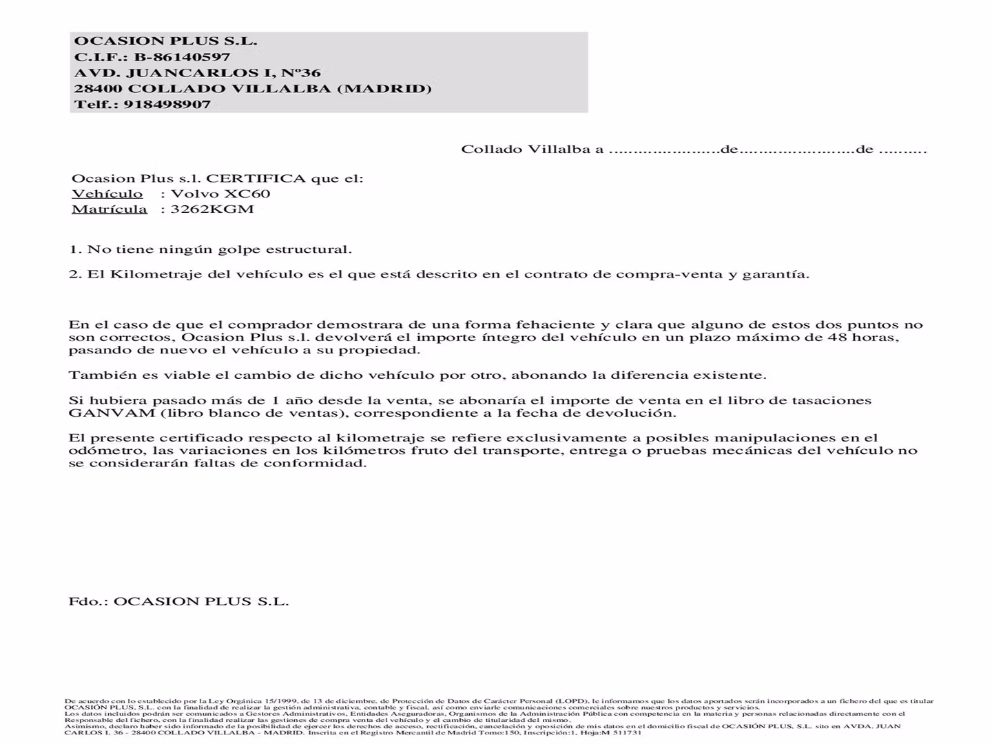 Certificado