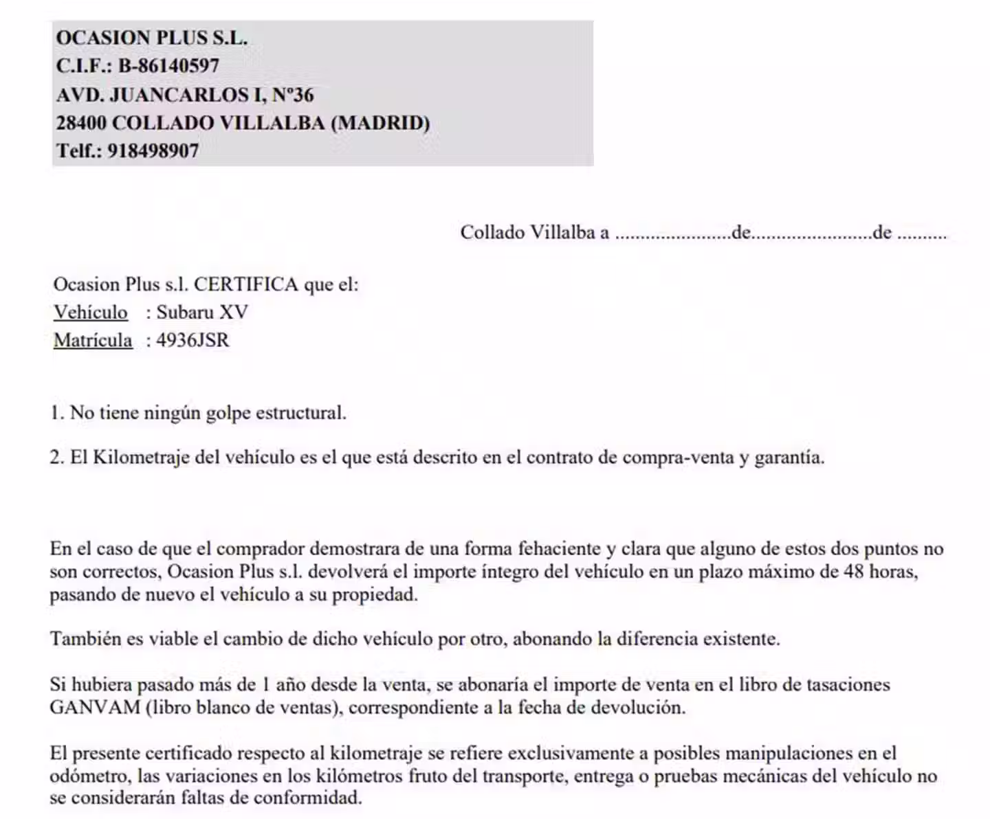 Certificado
