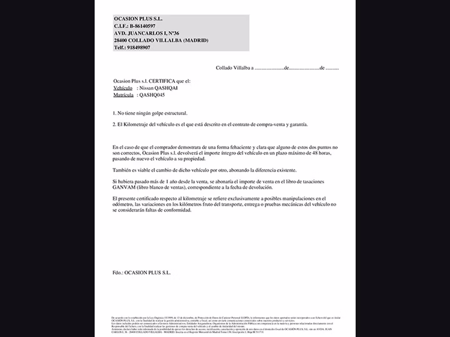 Certificado