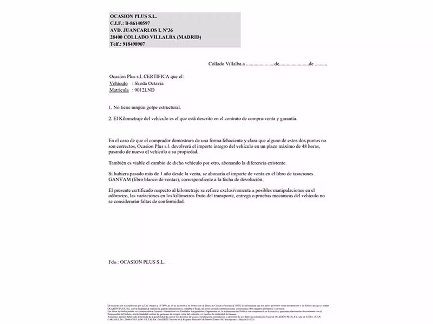 Certificado