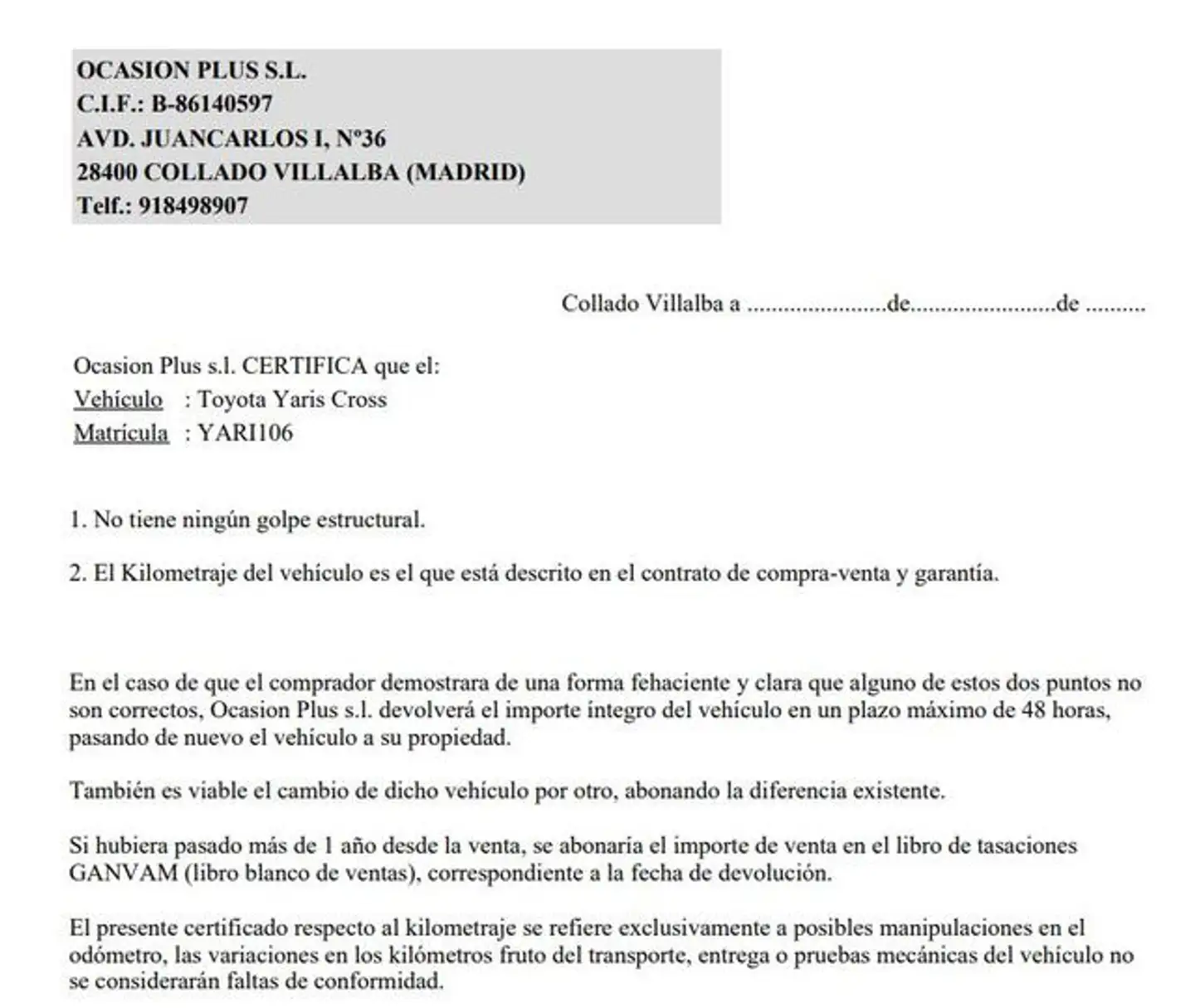 Certificado