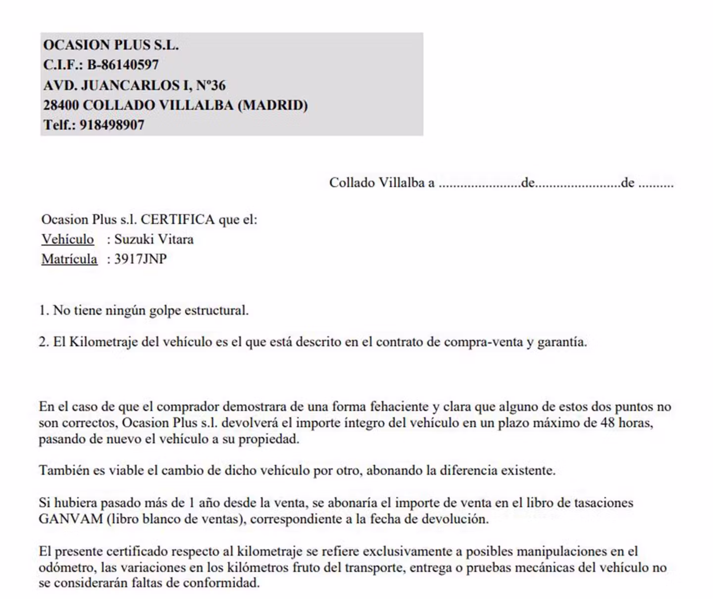 Certificado