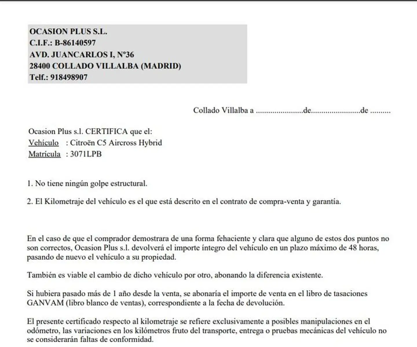 Certificado