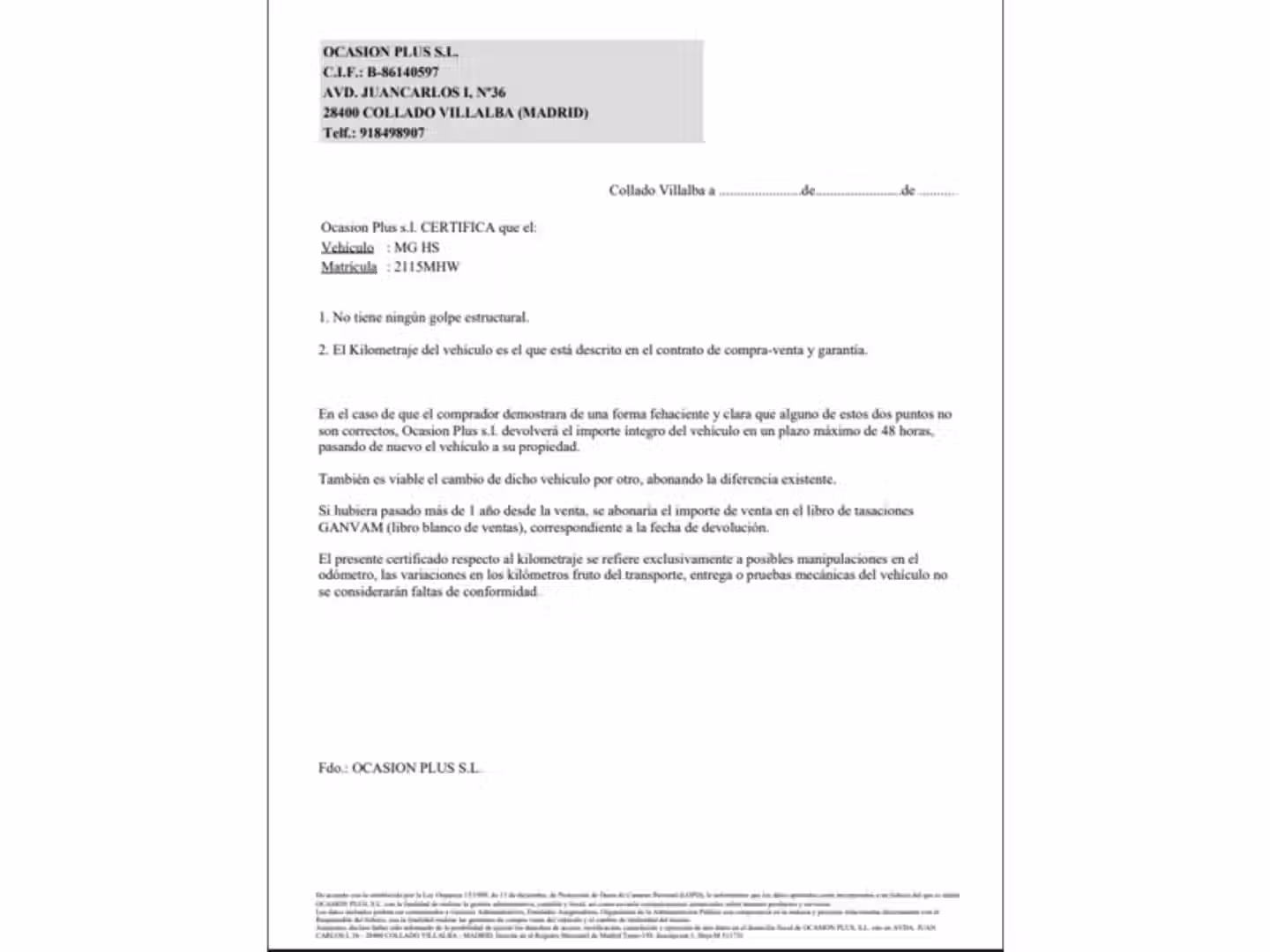 Certificado