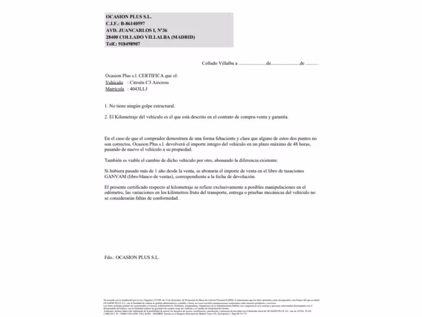 Certificado