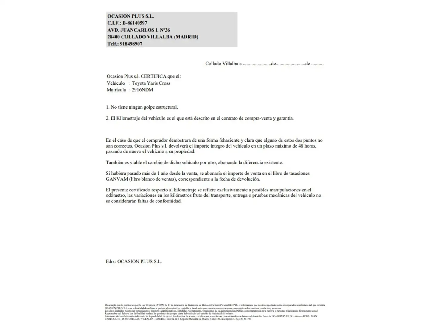 Certificado