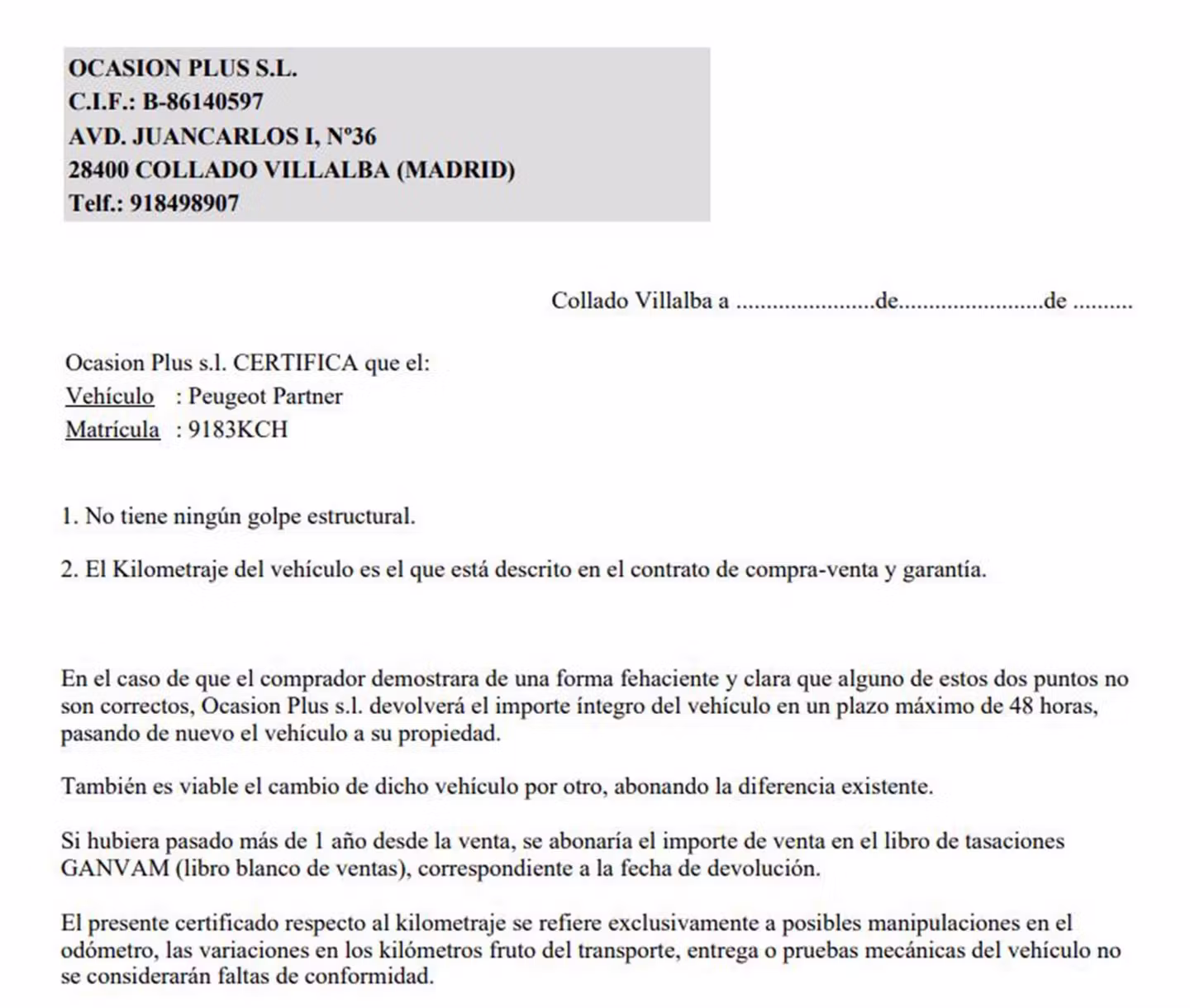 Certificado