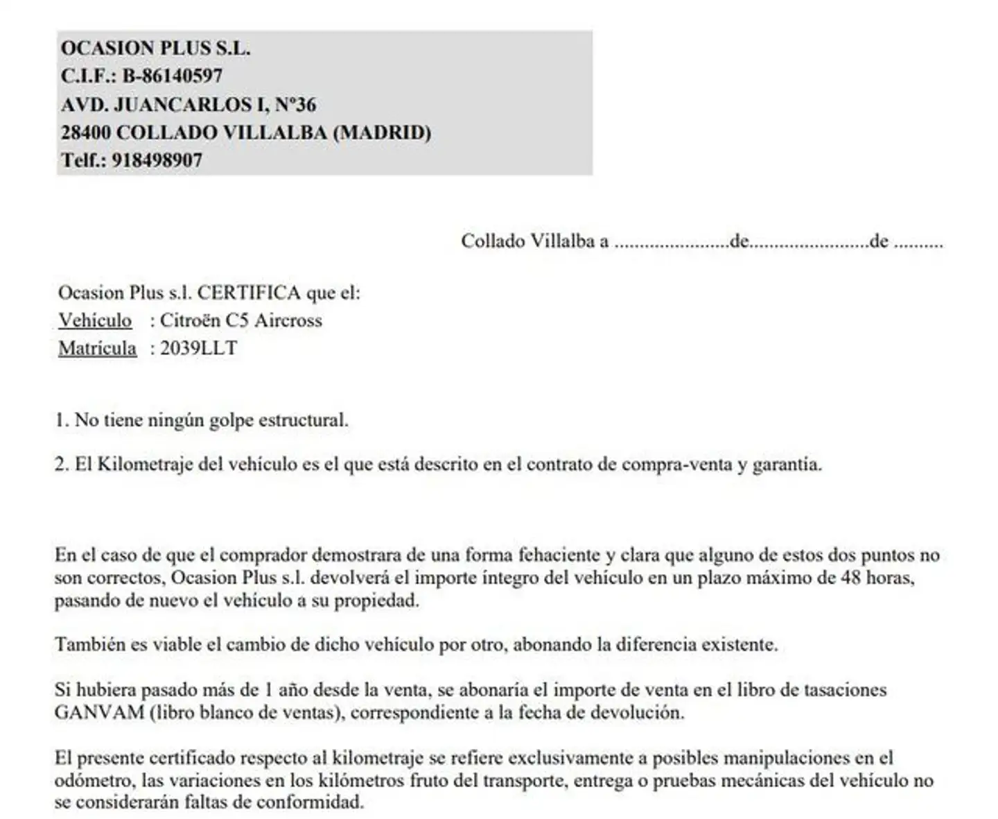 Certificado
