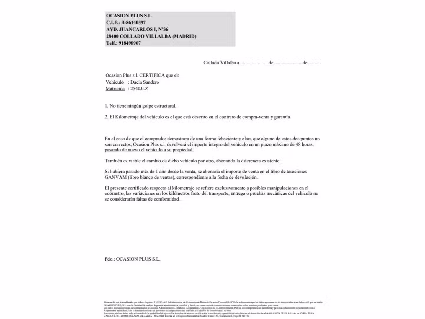 Certificado