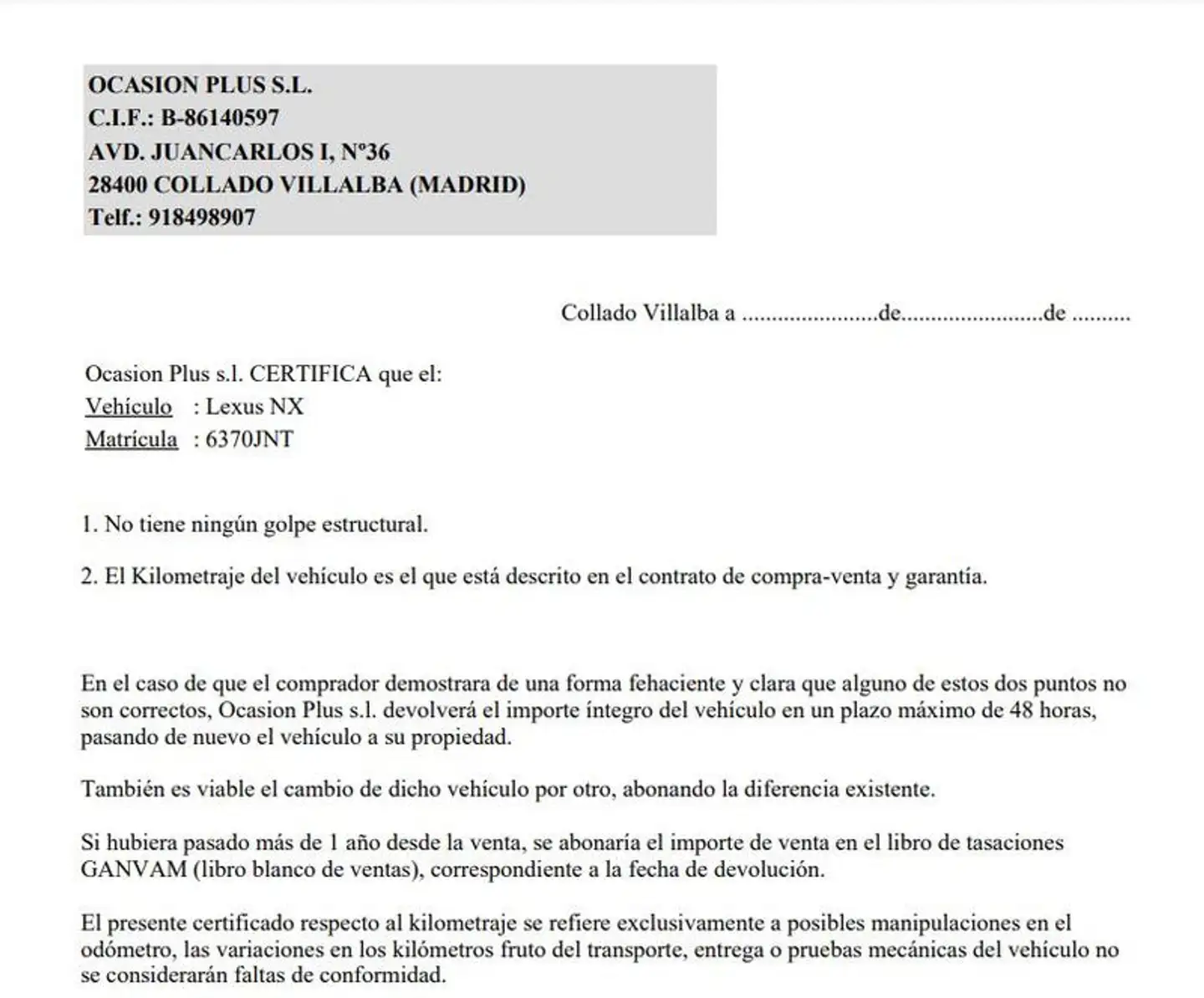 Certificado
